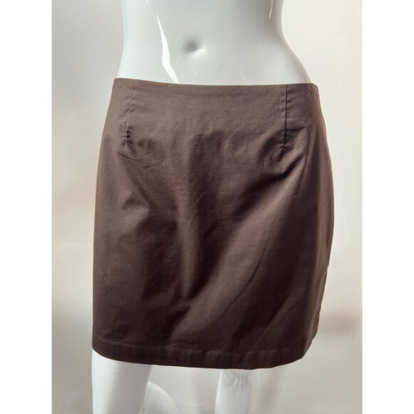 Gap Stretch Chocolate Brown Pencil Skirt With Back Zipper Closure - Picture 8 of 14